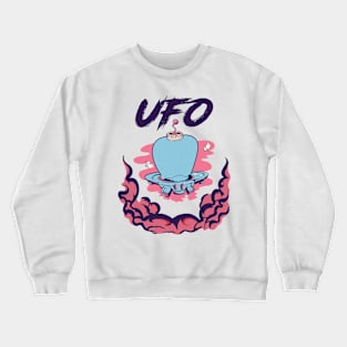 Alien Ufo Art Retro design Crewneck Sweatshirt